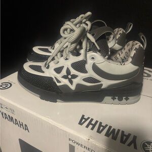 Louis Vuitton Black and White Athletic Shoes